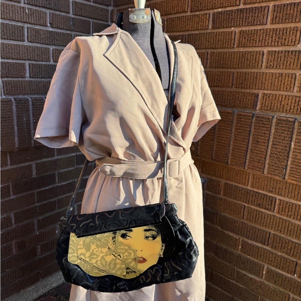 1987 Patricia Smith Designs Moon Bag Patent Leather Crossbody